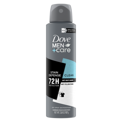 Dove Men +Care Stain Defence Clean Deo Body Spray 107g - Shams Shopping Centre Dove