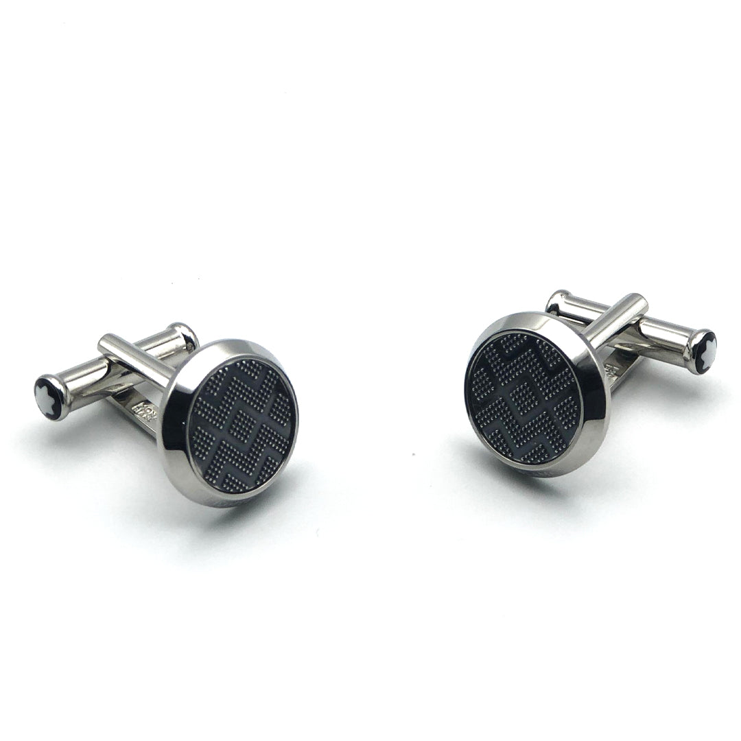 Montblanc Cufflinks Grey Steel W Round (Y) – Shams Shopping Centre