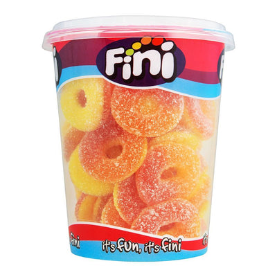 Fini Jally Cup Sour Peach Rings 200g - Shams Shopping Centre Fini
