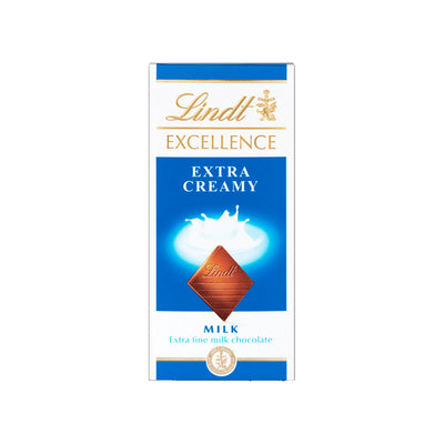 Lindt Excellence Extra Creamy Milk Chocolate Bar 100g - Shams Shopping Centre Lindt