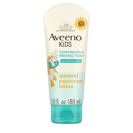 Aveeno Baby Continuous Protection Zinc Oxide Sunscreen SPF 50 88ml