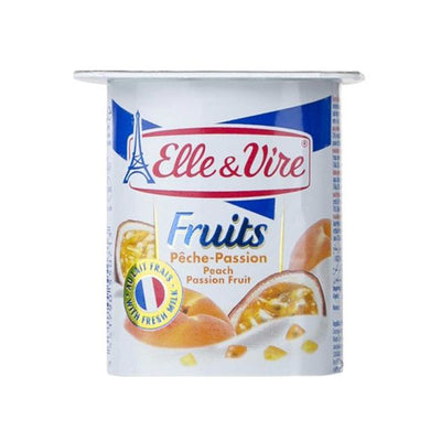 Elle & Vire Fruits Peach 125g - Shams Shopping Centre Elle & Vire