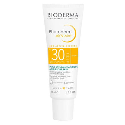 Bioderma Photoderm AKN Mat SPF 30 Fluid Sun Active Defence 40ml - Shams Shopping Centre Bioderma