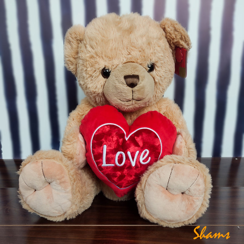 Keel Toy 45cm Brown Snuggles Bear With Heart