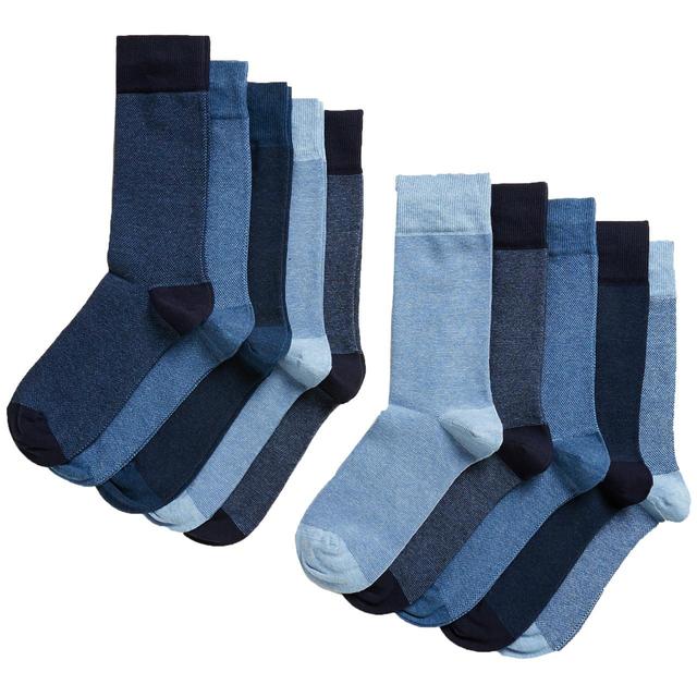 M&S Cool & Fresh Assorted Socks Navy Mix Size (6-8.5)