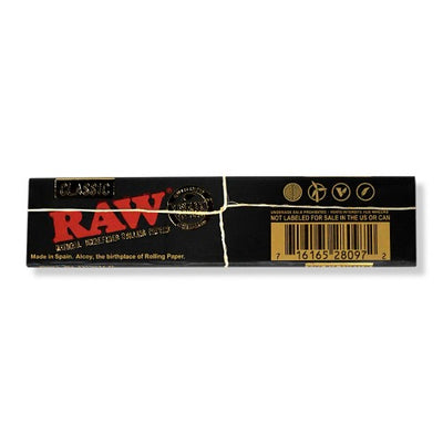 Raw Classic Black Slim Rolling Paper - Shams Shopping Centre RAW