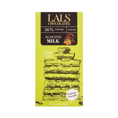 Lals Chocolate 36% Cocoa Almond Milk 90g - Shams Shopping Centre Lals