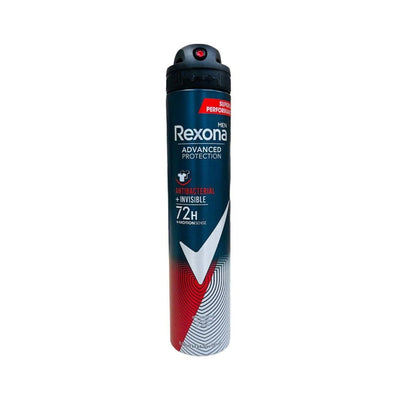 Rexona Men Antibacterial +Invisible Deodorant Body Spray 200ml - Shams Shopping Centre Rexona