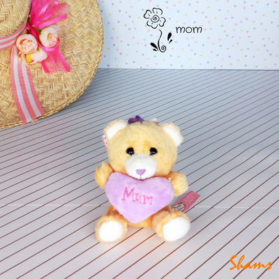 Keel Toy Mum Bear Clip On With Heart - Shams Shopping Centre Keel