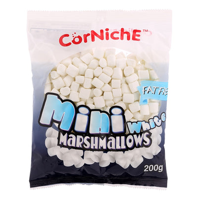 CorNiche Mini White Fat Free Marshmallows 200g - Shams Shopping Centre CorNiche