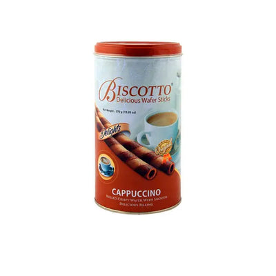 Biscotto Wafer Sticks Cappuccino Tin 125g - Shams Shopping Centre Biscotto