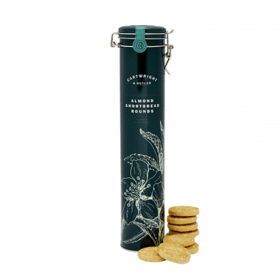 Cartwright & Butler Almond Shortbread In Tall Tin 300g - Shams Shopping Centre Cartwright & Butler