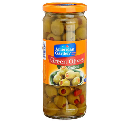 American Garden Green Olive Stuffed 450g - Shams Shopping Centre American Garden
