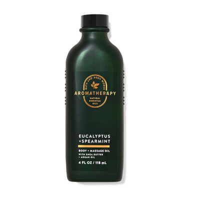 BBW Aromatherapy Eucalyptus + Spearmint Body Oil 118ml - Shams Shopping Centre Bath & Body Works