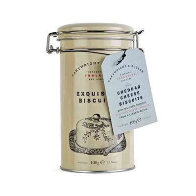 Cartwright & Butler Cheddar Cheese Biscuits In Tin 100g - Shams Shopping Centre Cartwright & Butler