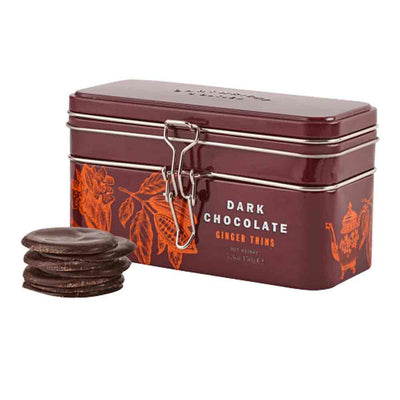 Cartwright & Butler Dark Chocolate Ginger Thins In Tin 150g - Shams Shopping Centre Cartwright & Butler