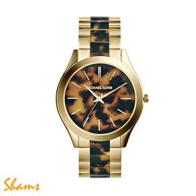 Michael Kors Tortoise Shell Dial Gold MK4284 - Shams Shopping Centre Shams Shopping Centre