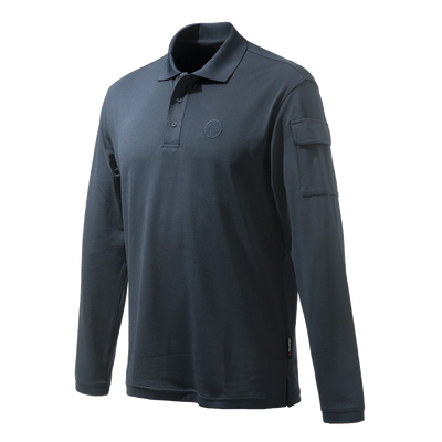 Beretta Miller Polo Long Sleeves-M-MPO25T2012094CM-SMOKED PEARL - Shams Shopping Centre Beretta