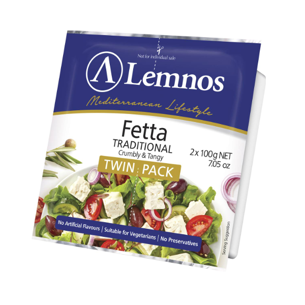 Lemnos Traditional Fetta Cheese Twin 200g