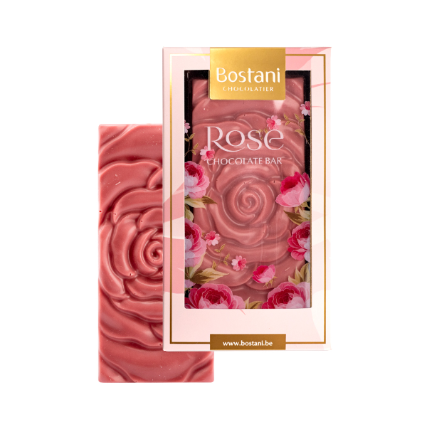 Bostani Rose Shaped White Chocolate With Rasberry 40g
