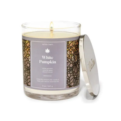 BBW White Pimpkin 1 Wick Candle 227g - Shams Shopping Centre Bath & Body Works