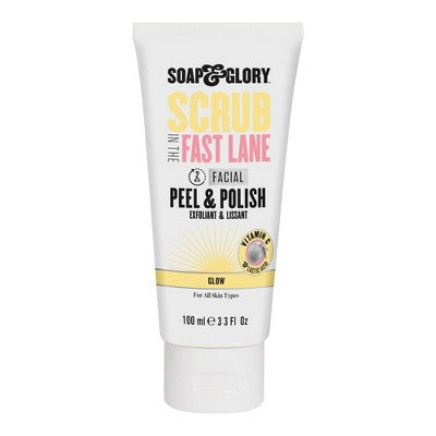Soap & Glory Scrub In The Fast Lane Peel & Polish Exfoliant & Lissant Glow 100ml - Shams Shopping Centre Soap & Glory