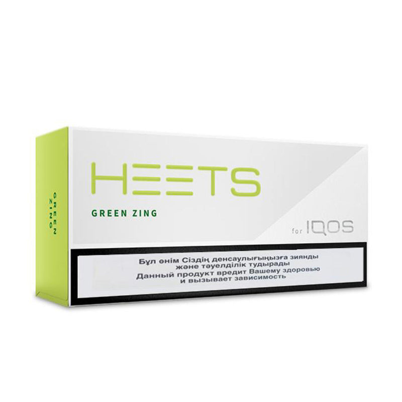 Heets Green Zing Lable 20 Tobacco Sticks