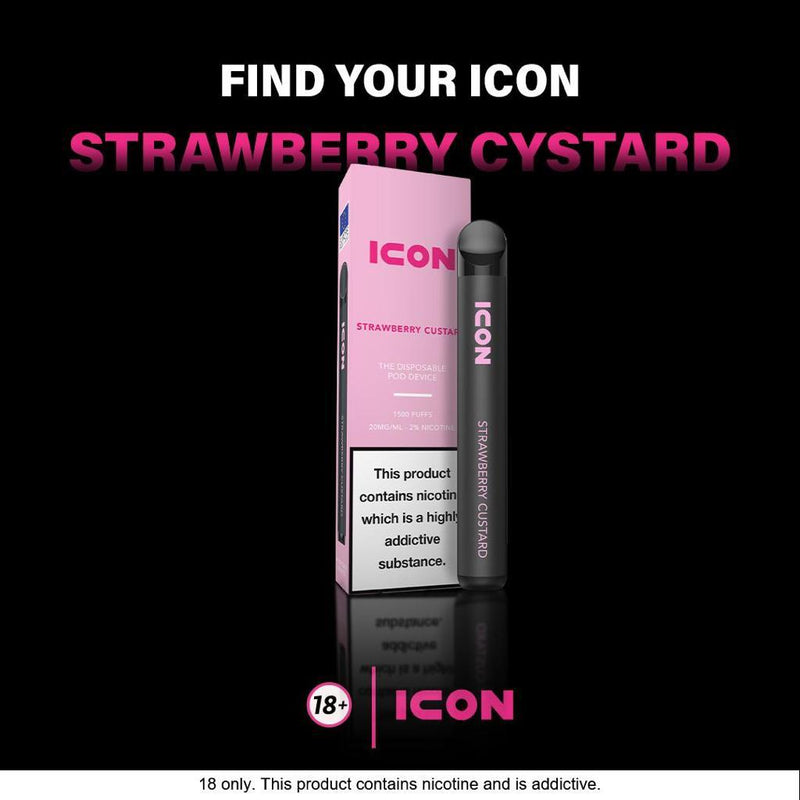 Icon Strawberry Custard Disposable Pod 1500 Puff