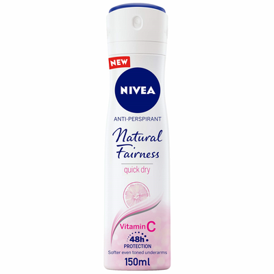 Nivea Natural Fairness for Women Body Spray 150ml - Shams Shopping Centre Nivea
