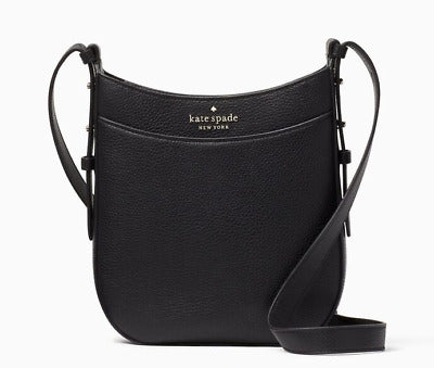 Kate Spade Leila North South Top Zip Crossbody Black Pebbled Leather - Shams Shopping Centre Kate Spade