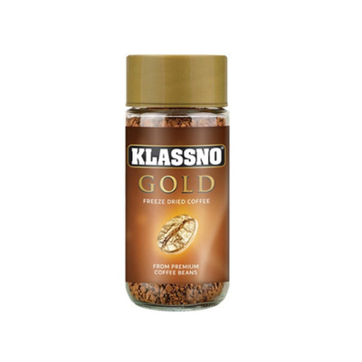 Klassno Gold Freeze Dried Coffee Glass Jar 100g - Shams Shopping Centre Klassno