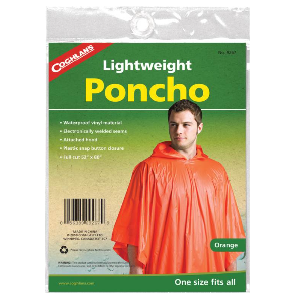 Coghlans Poncho Orange 9267