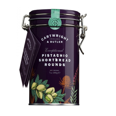 Pistachio Shortbread Rounds Tin 200g - Shams Shopping Centre Cartwright & Butler