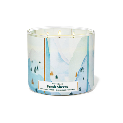 BBW White Barn Fresh Sheets 3 Wick Scented Candle 411g - Shams Shopping Centre Bath & Body Works