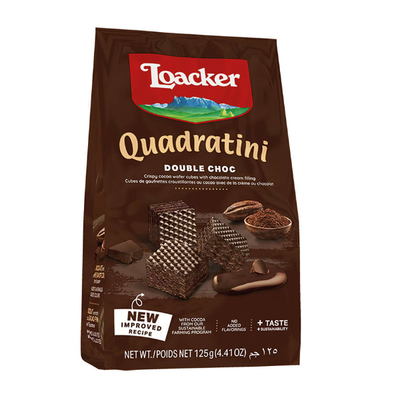 Loacker Quadratini Double Choc Waffer 125g - Shams Shopping Centre Loacker