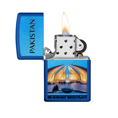 Zippo 229 Pakistan Design Royal Blue Matte - Shams Shopping Centre Zippo