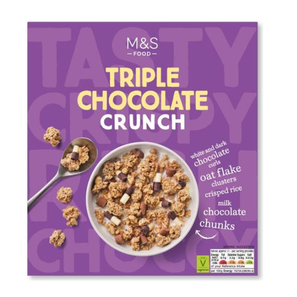 M&S Tripple Chocolate Crunch 500g