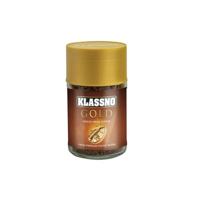 Klassno Gold Freeze Dried Coffee Glass Jar 50g - Shams Shopping Centre Klassno