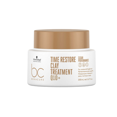 Schwarzkopf BC Bonacure Time Restore Clay Treatment Q10 200ml - Shams Shopping Centre Schwarzkopf
