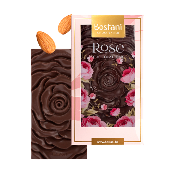 Bostani Rose Dark Chocolate Bar 100g