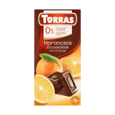 Torras Zero Sugar Dark & Orange Bar 75g - Shams Shopping Centre Torras