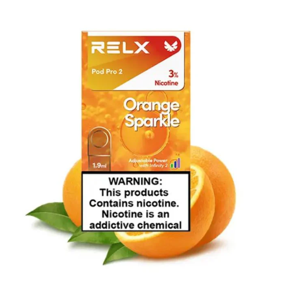 Relx Pod Pro 2 Orange Sparkle 3%  Shams Shopping Centre