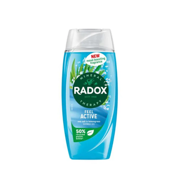 Radox Feel Active Sea Salt & Lemongrass Shower Gel 225ml - Shams Shopping Centre Radox