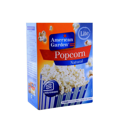 American Garden Popcorn Lite Natural 240g - Shams Shopping Centre American Garden
