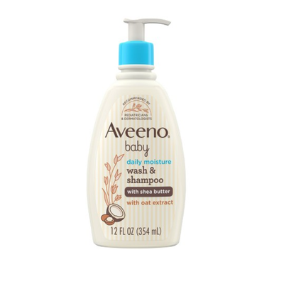 Aveeno Baby Daily Moisture Shea Butter Wash & Shampoo 354ml (12Oz) - Shams Shopping Centre Aveeno