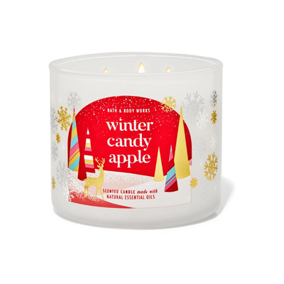 BBW Winter Candy Apple 3 Wick Candle 411g - Shams Shopping Centre Bath & Body Works