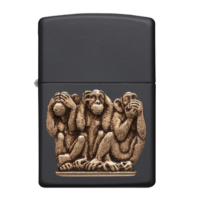Zippo Three Monkeys Genuine Lighter - Shams Shopping Centre Zippo