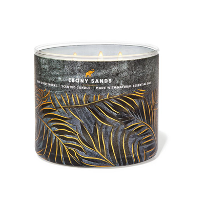 BBW Ebony Sands 3 Wick Candle 411g - Shams Shopping Centre Bath & Body Works
