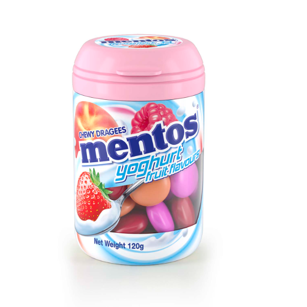 Mentos Gum Strawberry Yogurt - 90g