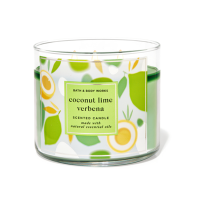 BBW Coconut Lime Verbena Scented Candle 411g - Shams Shopping Centre Bath & Body Works